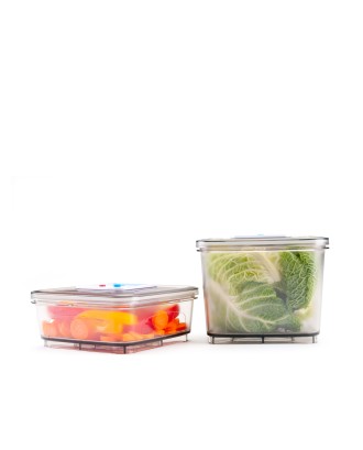 Set cutii patrate pentru depozitare cu vid, 2 buc - GASTROBACK